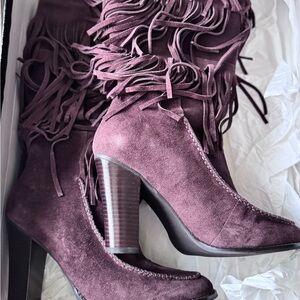 Lauren Ralph Lauren Fringe Heeled Boots